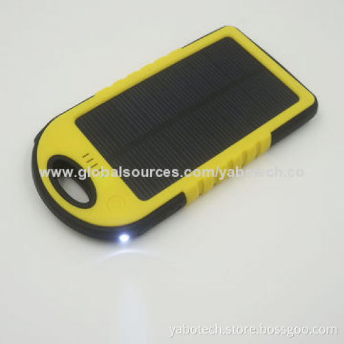 Solar power bank, waterproof/vibration-proof/crush-proof solar mobile phone chargerNew